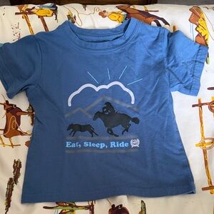 Cinch Blue Kids Tee with Horse Graphic